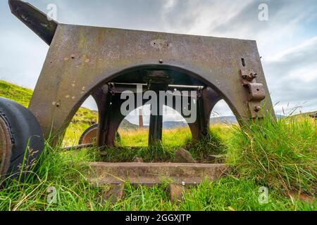 Vestiges de la station historique de Whaling Bunavoneader sur l'île de Harris, Outer Hebrides, Écosse, Royaume-Uni Banque D'Images