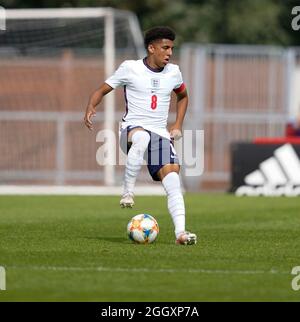 Newport, Royaume-Uni. 03 septembre 2021. Rico Lewis photographié en action, pendant le pays de Galles contre l'Angleterre U18, score final 1-1 crédit:, Graham Glendinning,/ Alamy Live News Banque D'Images