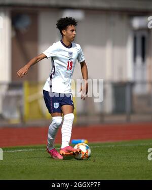 Newport, Royaume-Uni. 03 septembre 2021. Kaide Gordon photographié en action, pendant le pays de Galles contre l'Angleterre U18, score final 1-1 crédit:, Graham Glendinning,/ Alamy Live News Banque D'Images