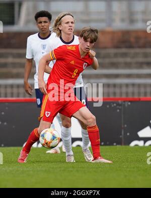 Newport, Royaume-Uni. 03 septembre 2021. Ben Purcell photographié en action, au pays de Galles contre l'Angleterre U18, score final 1-1 crédit:, Graham Glendinning,/ Alamy Live News Banque D'Images