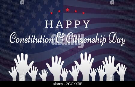 Bonne Constitution et Journée de la citoyenneté Illustration de fond Illustration de Vecteur