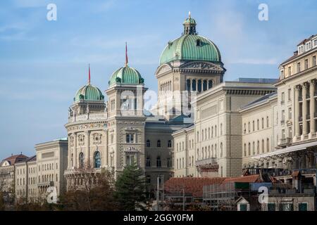 Palais fédéral de Suisse (Bundeshaus) - Suisse Bâtiment du Gouvernement Maison de l'Assemblée fédérale et Conseil fédéral - Berne, Suisse Banque D'Images