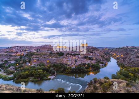 Coucher de soleil sur Tolède, Espagne Banque D'Images