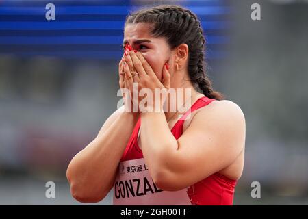 Tokyo, Japon. 04e septembre 2021. TOKYO, JAPON - SEPTEMBRE 4: Sofia Gonzalez de Suisse en compétition sur le 100m féminin -T63 lors des Jeux paralympiques de Tokyo 2020 au stade olympique le 4 septembre 2021 à Tokyo, Japon (photo de Helene Wiesenhaan/Orange Pictures) NOCNSF Atletiekunie crédit: Orange pics BV/Alay Live News Banque D'Images