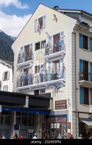 Trompe l'œil sur une façade Banque D'Images