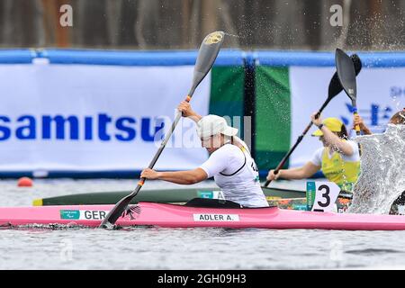 Tokyo, Japon. 04e septembre 2021. ADLER Anja (GER), 04 septembre 2021 - Canoe Sprint : finale KL2 des femmes lors des Jeux paralympiques de Tokyo 2020 sur la voie navigable de la forêt marine à Tokyo, au Japon. Credit: AFLO SPORT/Alay Live News Banque D'Images