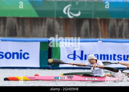 Tokyo, Japon. 04e septembre 2021. ADLER Anja (GER), 04 septembre 2021 - Canoe Sprint : finale KL2 des femmes lors des Jeux paralympiques de Tokyo 2020 sur la voie navigable de la forêt marine à Tokyo, au Japon. Credit: AFLO SPORT/Alay Live News Banque D'Images