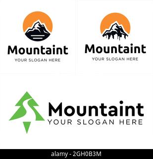 Logo Mountain Adventure sport outdoor Illustration de Vecteur