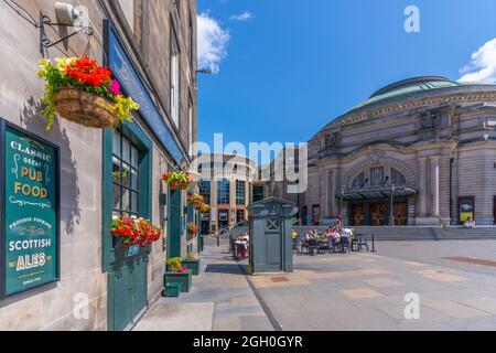 Vue sur le Usher Hall, Édimbourg, Lothian, Écosse, Royaume-Uni, Europe Banque D'Images