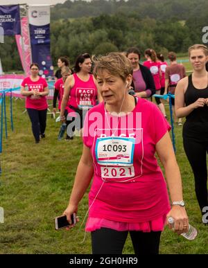 Brentwood, Royaume-Uni. 04e septembre 2021. Brentwood Essex, 4 septembre 2021 cancer Research UK Run for Life course 10K au parc du comté de Weald Brentwood Essex crédit: Ian Davidson/Alay Live News Banque D'Images