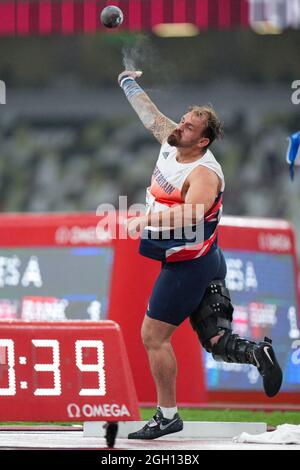 Tokyo, Japon. 04e septembre 2021. TOKYO, JAPON - SEPTEMBRE 4: Aled Davies, de Grande-Bretagne, en compétition avec le tir masculin mis - T63 final lors des Jeux paralympiques de Tokyo 2020 au stade olympique le 4 septembre 2021 à Tokyo, Japon (photo de Helene Wiesenhaan/Orange Pictures) NOCNSF Atletiekunie Credit: Orange pics BV/Alay Live News Banque D'Images