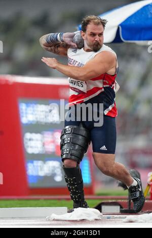 Tokyo, Japon. 04e septembre 2021. TOKYO, JAPON - SEPTEMBRE 4: Aled Davies, de Grande-Bretagne, en compétition avec le tir masculin mis - T63 final lors des Jeux paralympiques de Tokyo 2020 au stade olympique le 4 septembre 2021 à Tokyo, Japon (photo de Helene Wiesenhaan/Orange Pictures) NOCNSF Atletiekunie Credit: Orange pics BV/Alay Live News Banque D'Images