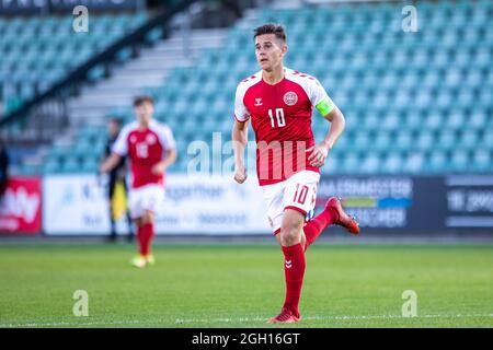 Gladsaxe, Danemark. 3 septembre 2021. Victor Jensen (10) du Danemark vu lors du match international des moins de 21 ans entre le Danemark et la Grèce au stade Gladsaxe à Gladsaxe, Danemark. (Crédit photo : Gonzales photo/Alamy Live News Banque D'Images