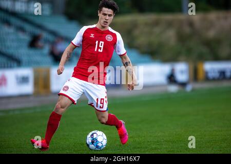 Gladsaxe, Danemark. 3 septembre 2021. Oliver Villadsen (19) du Danemark vu lors du match international des moins de 21 ans entre le Danemark et la Grèce au stade Gladsaxe à Gladsaxe, au Danemark. (Crédit photo : Gonzales photo/Alamy Live News Banque D'Images