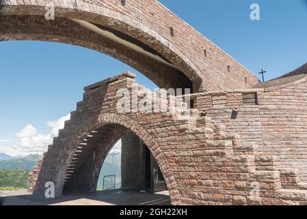 Monte Tamaro en Suisse : la superbe chapelle de Santa Maria degli Angeli Banque D'Images