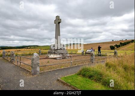 Croix du mémorial de la bataille de Flodden Banque D'Images