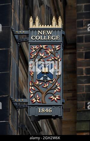 Inscrivez-vous sur New College à l'université d'Édimbourg sur la plaie. Banque D'Images