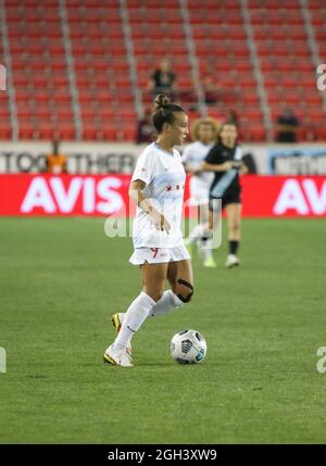 Harrison, États-Unis . 04e septembre 2021. Mallory Pugh (9, Chicago Red Stars) pendant le match de la National Women's Soccer League entre NJ/NY Gotham FC et Chicago Red Stars au Red Bull Arena de Harrison, New Jersey. Crédit: SPP Sport presse photo. /Alamy Live News Banque D'Images