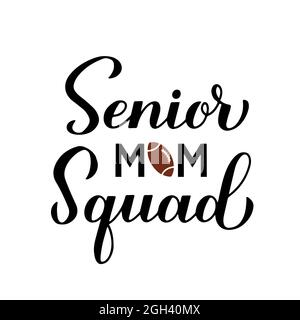 Lettres à la main pour maman senior. Citation de football calligraphie. Modèle vectoriel pour affiche typographique, bannière, autocollant, t-shirt, etc Illustration de Vecteur