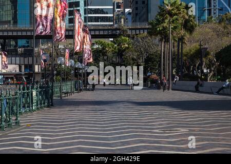 Sydney, Australie. Mercredi 4 septembre 2021. Le quartier des affaires central de Sydney a l'air très déserté alors que les cas quotidiens Covid-19 ne cessent d'augmenter. Banque D'Images