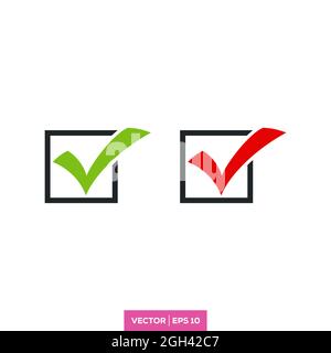 Cochez l'icône modèle de conception d'illustration de stock vectoriel. Vecteur eps 10. Illustration de Vecteur