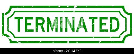 Grunge vert terminé mot caoutchouc sceau d'affaires sur fond blanc Illustration de Vecteur