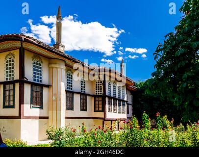 Fasade du harem au Palais Khan dans le Bakhchisarai, Crimée. Russie. Banque D'Images