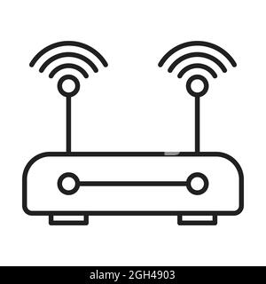 vecteur d'icône de répéteur de routeur sans fil pour la conception graphique, le logo, le site web, les médias sociaux, l'application mobile, illustration de l'interface utilisateur Illustration de Vecteur