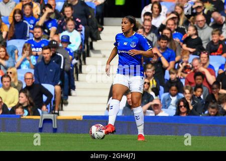 Liverpool, Royaume-Uni. 04e septembre 2021. Gabrielle George d'Everton Women lors du match de Super League féminin de la FA entre Everton Women et Manchester City Women à Goodison Park le 4 septembre 2021 à Liverpool, en Angleterre. (Photo de Tony Taylor/phcimages.com) Credit: PHC Images/Alamy Live News Banque D'Images