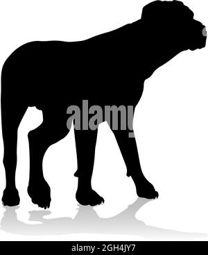 Silhouette chien Animal de compagnie Illustration de Vecteur