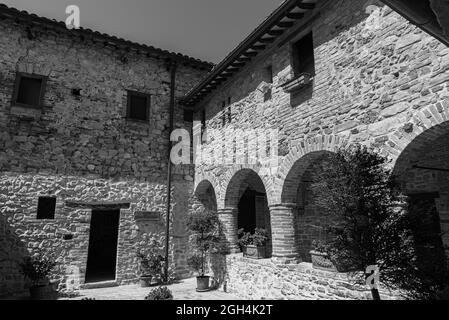 Dans le territoire de Poggio Canoso, le long de la route de Rotella à la montagne de l'Ascension, il y a un ancien couvent, l'un des premiers franciscains elle Banque D'Images