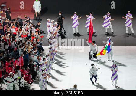 Tokyo, Japon. 5 septembre 2021. La cérémonie de clôture des Jeux paralympiques de Tokyo de 2020 se tient à Tokyo, au Japon, le 5 septembre 2021. Credit: Zhu Wei/Xinhua/Alamy Live News Credit: Xinhua/Alamy Live News Banque D'Images