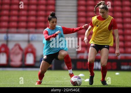 SUNDERLAND, ROYAUME-UNI. 5 SEPT Maria Farrugia de Sunderland se réchauffe lors du match de championnat féminin FA entre Sunderland et Blackburn Rovers au stade de Light, Sunderland, le dimanche 5 septembre 2021. (Crédit : will Matthews | MI News) crédit : MI News & Sport /Alay Live News Banque D'Images