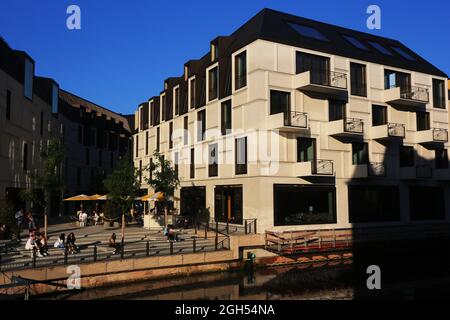 Zukunft, Kunst, Nürnberg moderne Architektur beim Zukunftsmuseum oder Deutschen Museum in der Innenstadt oder Altstadt von Nuernberg, Franken, Bayern Banque D'Images