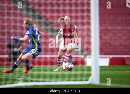 Londres, Royaume-Uni. Le 05septembre 2021. Beth Mead d'Arsenal Women marque son deuxième but lors du match de la FAWSL entre Arsenal Women et Chelsea Women au stade Emirates, Londres, Angleterre, le 5 septembre 2021. Photo d'Andy Rowland. Crédit : Prime Media Images/Alamy Live News Banque D'Images