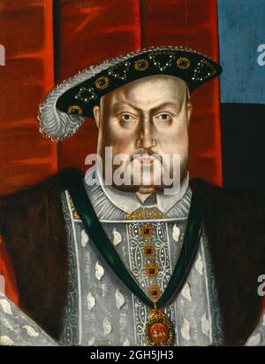 Un portrait du roi Henri VIII qui fut roi d'Angleterre de 1509 à 1547 Banque D'Images