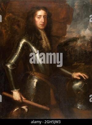 Un portrait du roi William III (Guillaume d'Orange) qui fut roi d'Angleterre de 1689 à 1702 Banque D'Images