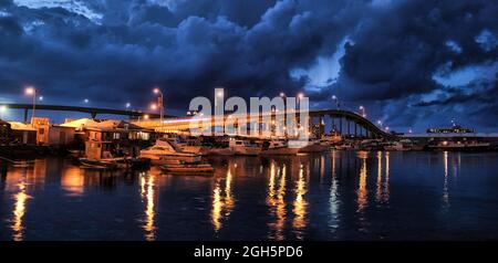 Paradise Island Bridge Nassau, Bahamas Banque D'Images