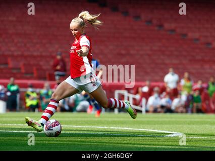 Londres, Royaume-Uni. Le 05septembre 2021. BOREHAMWOOD, ANGLETERRE - SEPTEMBRE 05: Beth Mead d'Arsenal marque Arsenal 2nd goalduring Barclays FA Super League entre les femmes Arsenal et les femmes Chelsea à Emirates Stadium, Londres, Royaume-Uni le 05th septembre 2021 crédit: Action Foto Sport/Alay Live News Banque D'Images