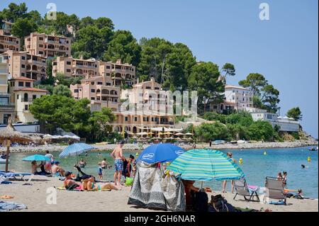 plage de Port de Soller à Majorque Banque D'Images