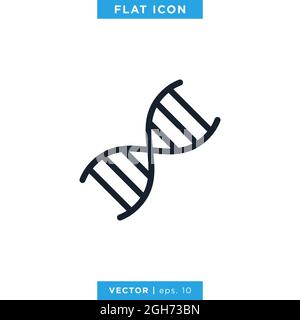 Modèle de conception d'illustrations vectorielles DNA Helix. Vecteur eps 10. Illustration de Vecteur
