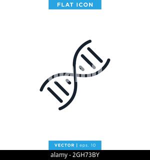 Modèle de conception d'illustrations vectorielles DNA Helix. Vecteur eps 10. Illustration de Vecteur