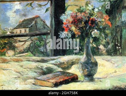 Vase de fleurs de Paul Gauguin 1881 le Musée des Beaux-Arts de Rennes, en France Banque D'Images