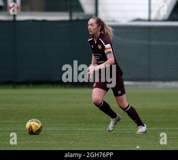 Édimbourg, Royaume-Uni. Le 05septembre 2021. Georgia Hunter (Hearts, #5) lors du match SWPL1 entre Hearts et Hamilton Academical à Oriam à Edinburgh, en Écosse. Crédit: SPP Sport presse photo. /Alamy Live News Banque D'Images