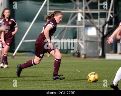 Édimbourg, Royaume-Uni. Le 05septembre 2021. Shona Cowan (Hearts, #25) lors du match SWPL1 entre Hearts et Hamilton Academical à Oriam à Edinburgh, en Écosse. Crédit: SPP Sport presse photo. /Alamy Live News Banque D'Images