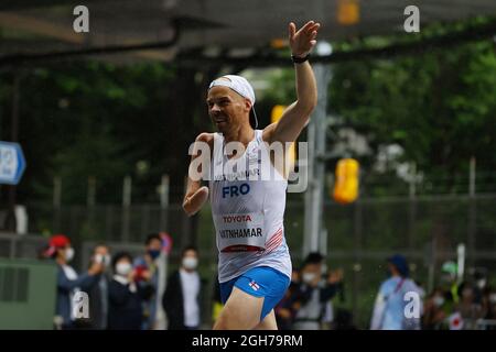 Tokyo, Japon. 5 septembre 2021. Marathon Havard Vatnhamar (FRO) : Marathon masculin T46 lors des Jeux paralympiques de Tokyo de 2020 à Tokyo, Japon . Credit: AFLO SPORT/Alay Live News Banque D'Images