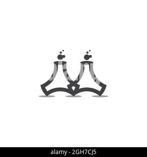 lettre abstraite m cheminée fumée usine industrielle symbole logo vecteur Illustration de Vecteur