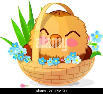 vecteur mignon dessin animé animal clipart. Bonne hibou oiseau Illustration de Vecteur