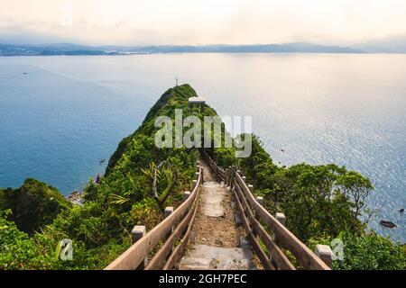 Vue sur le sommet de l'îlot keelung à Keelung, taïwan Banque D'Images