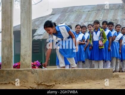 Les élèves d'une école à Bandarban - Bangladesh. Banque D'Images